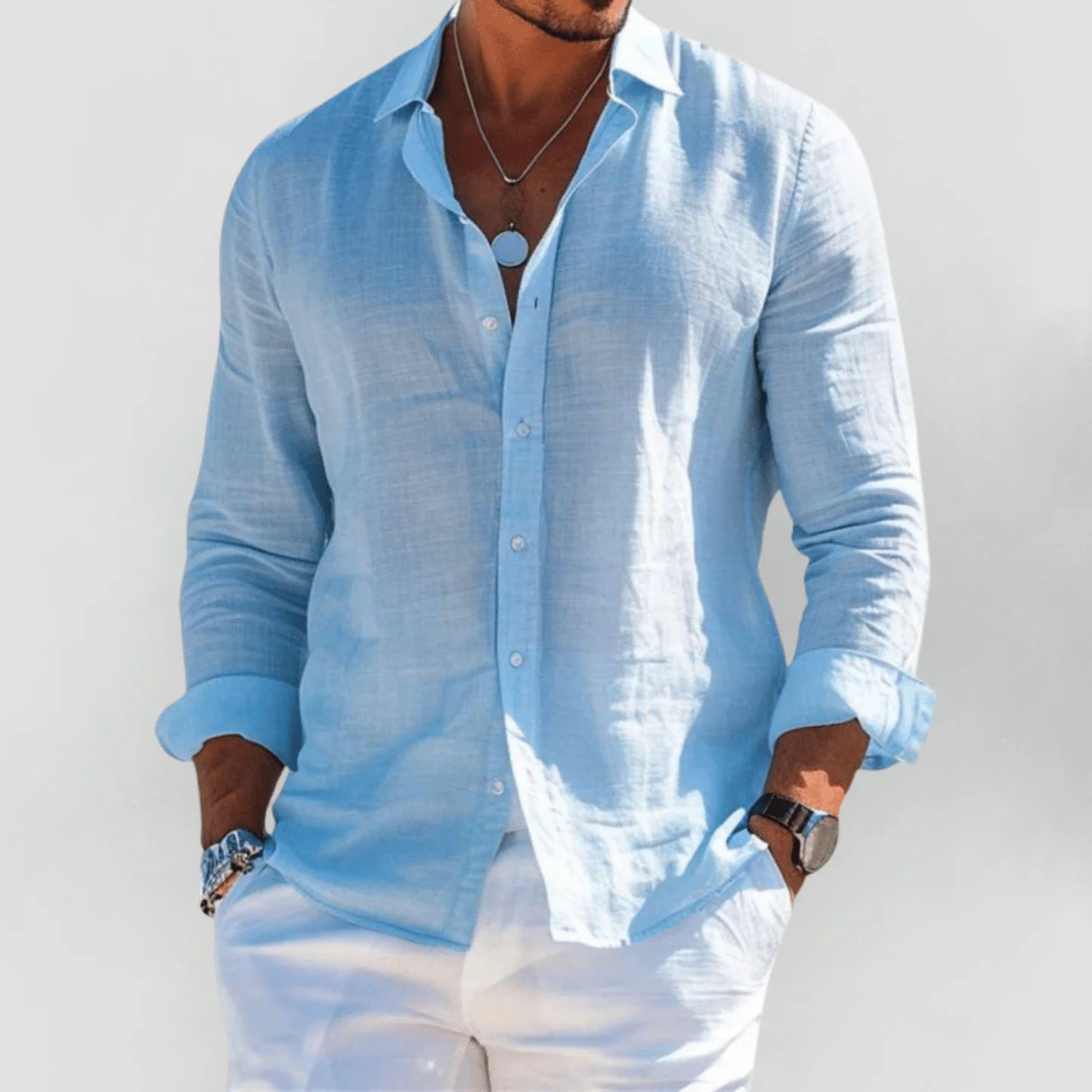 Stefano - Camisa veraniega ligera para hombre