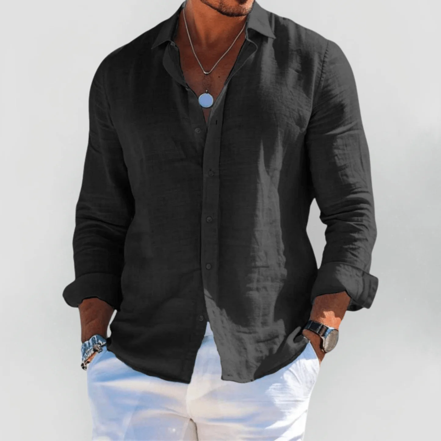 Stefano - Camisa veraniega ligera para hombre
