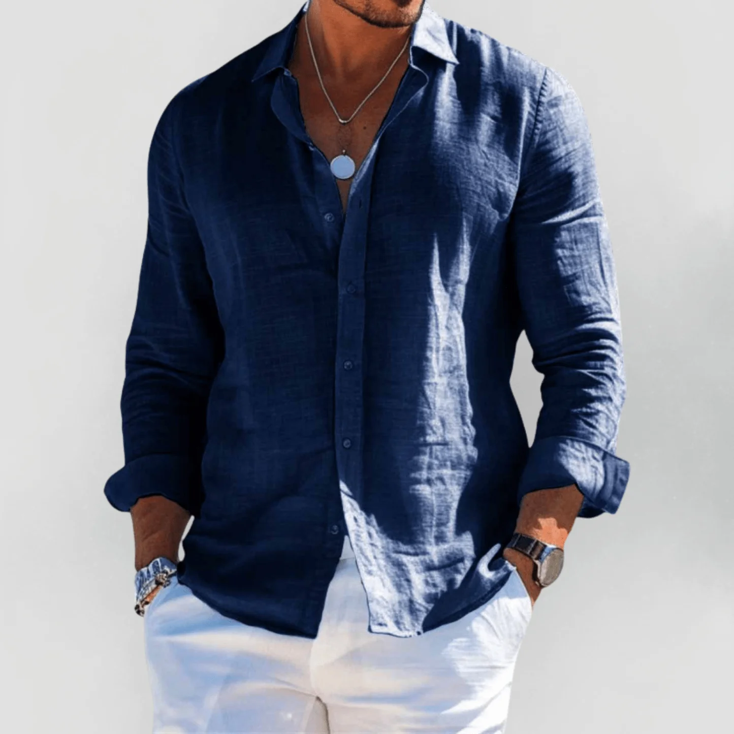 Stefano - Camisa veraniega ligera para hombre
