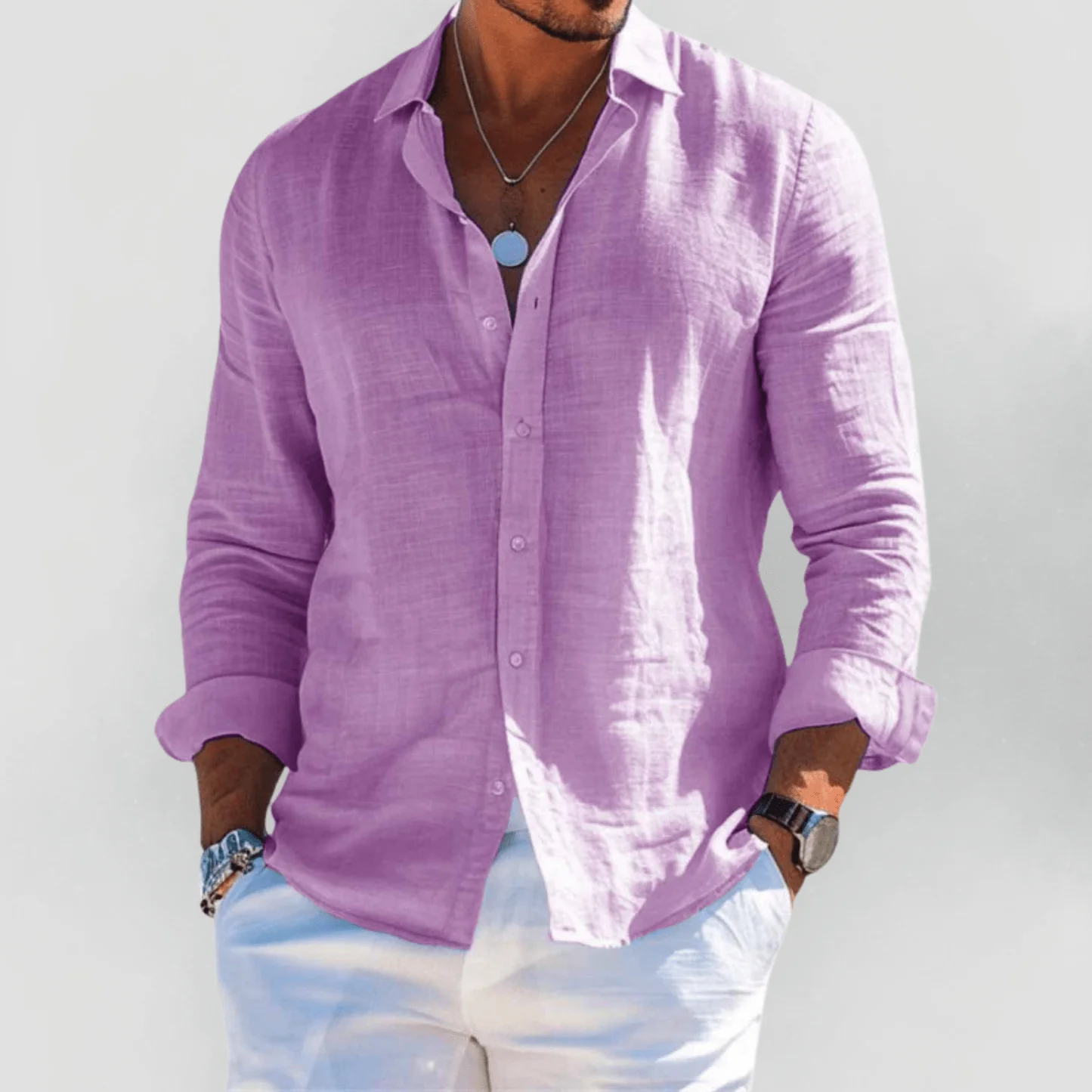 Stefano - Camisa veraniega ligera para hombre