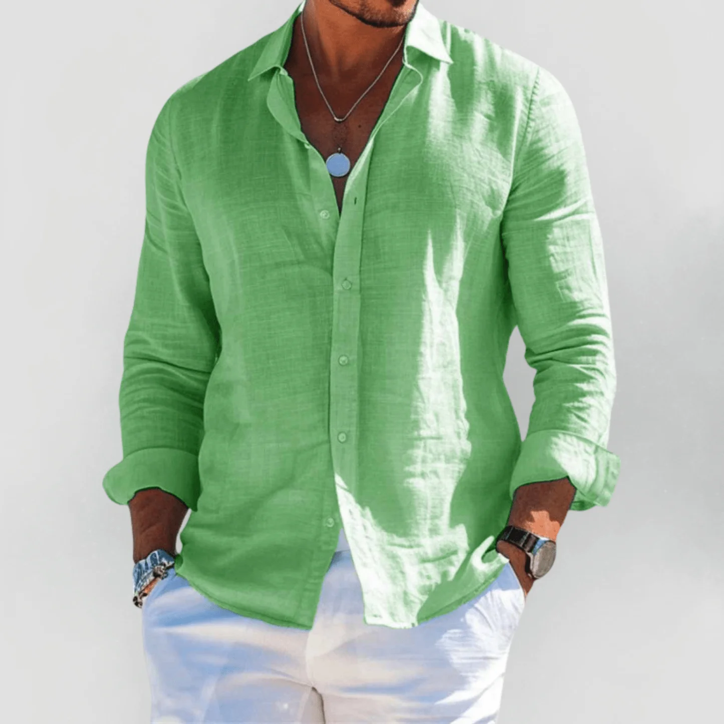 Stefano - Camisa veraniega ligera para hombre