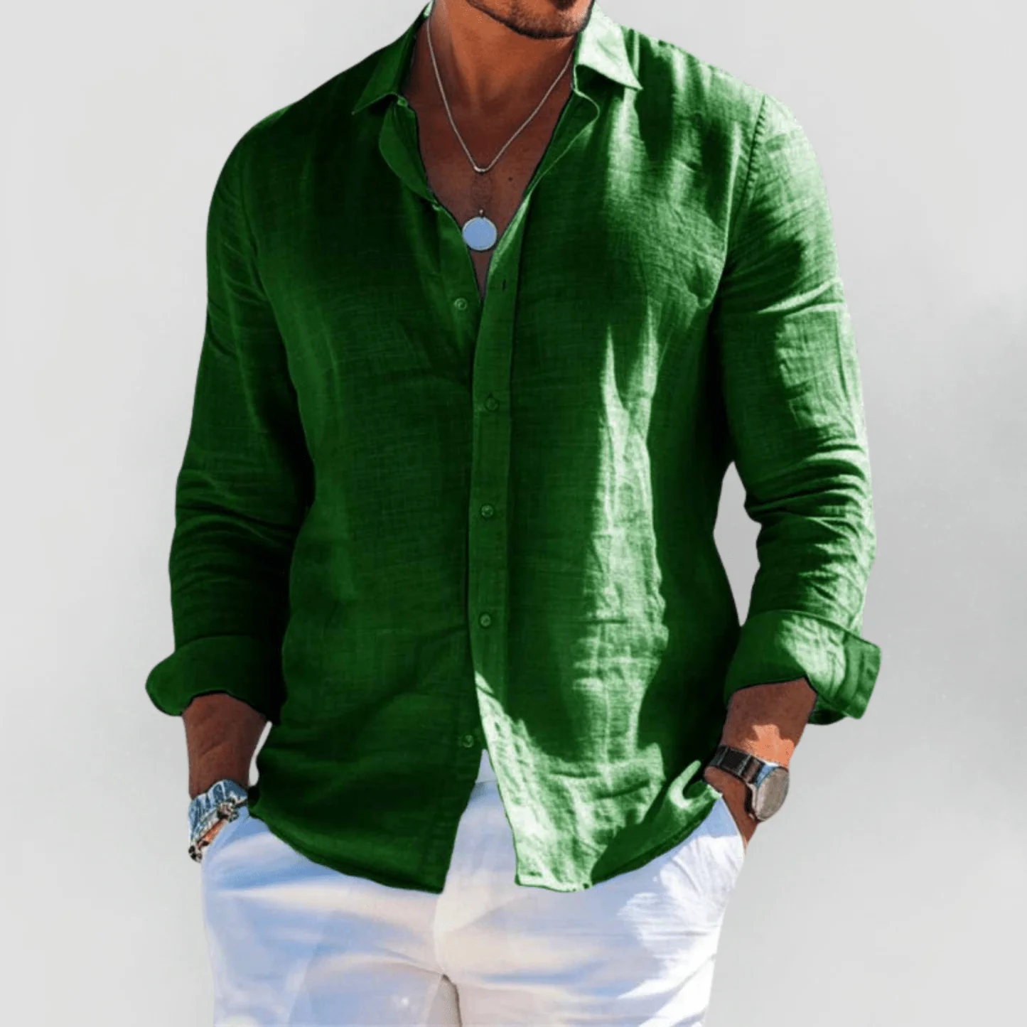 Stefano - Camisa veraniega ligera para hombre