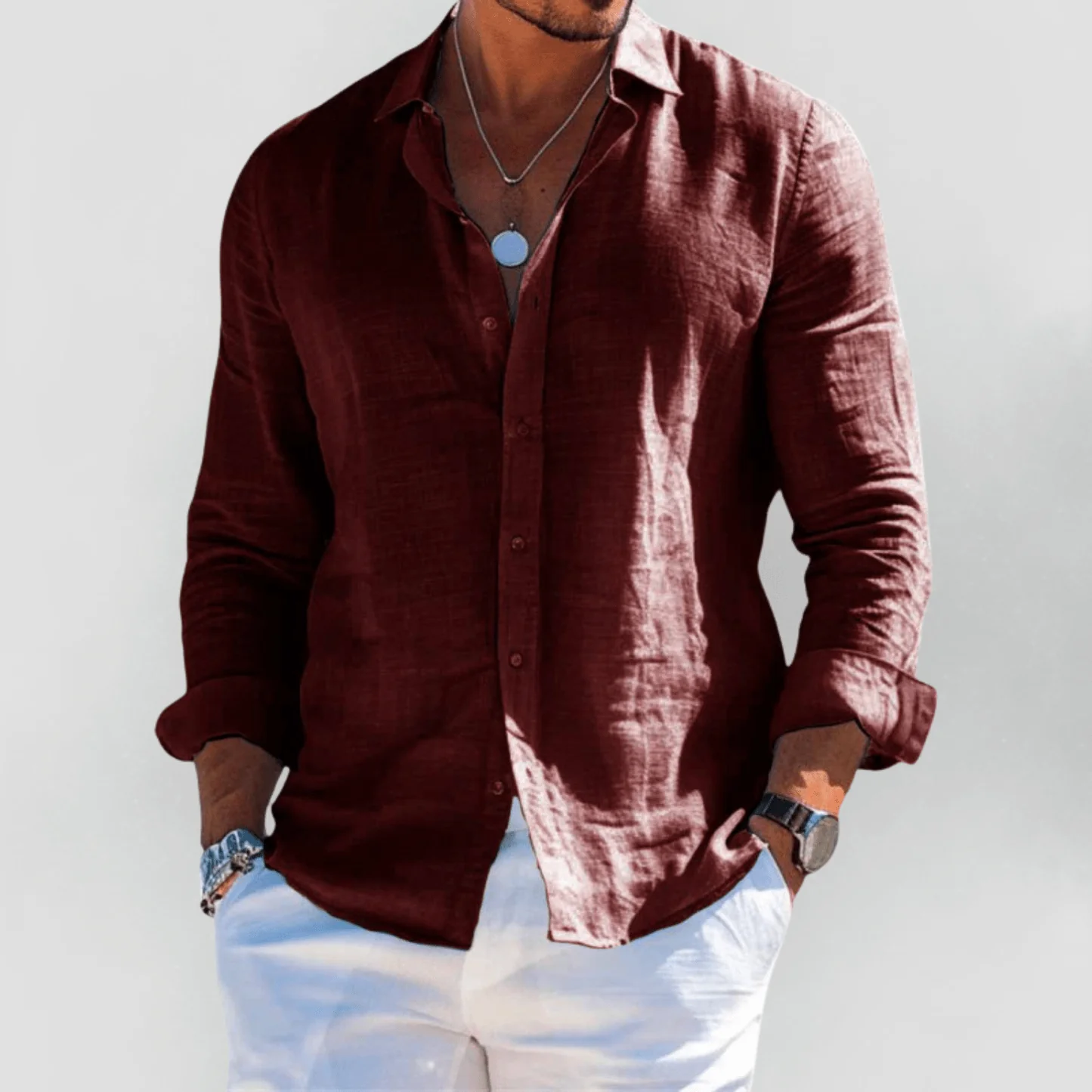 Stefano - Camisa veraniega ligera para hombre